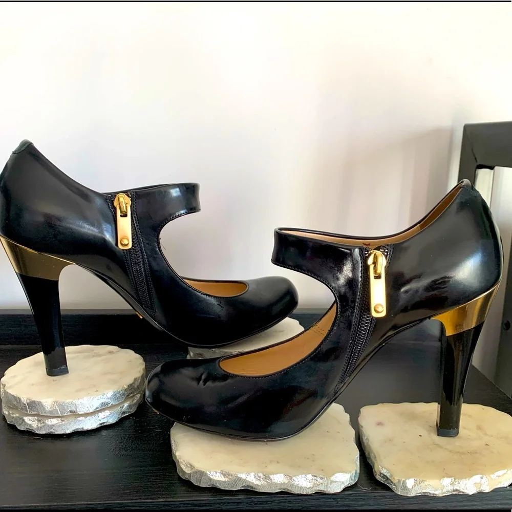 Emporio Armani Black Mary Jane Pumps - Picture 1 of 11